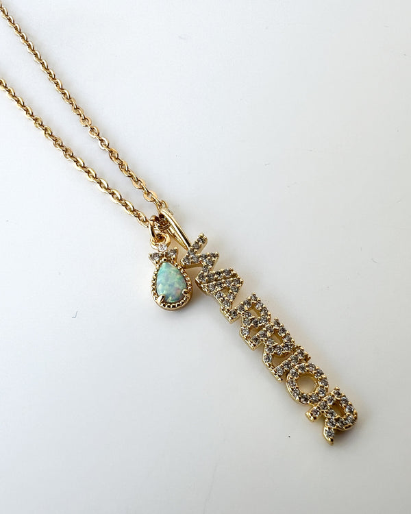 Warrior + Girasol Opal Necklace
