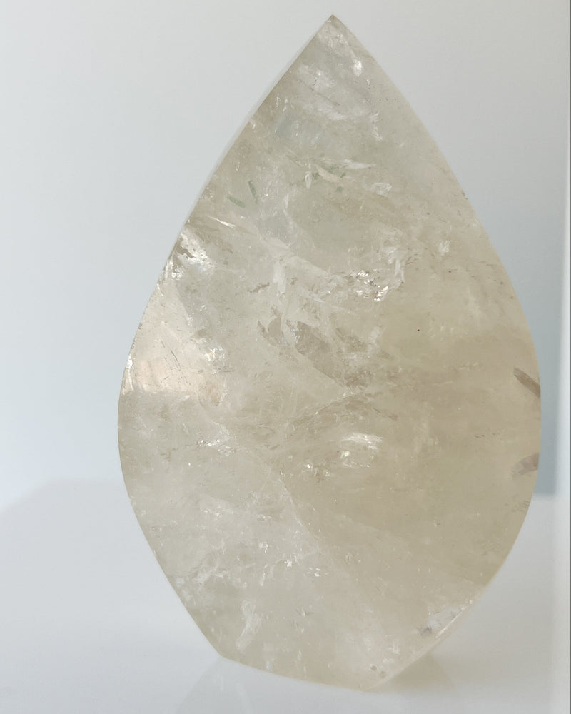 Quartz + Green Tourmaline Flame