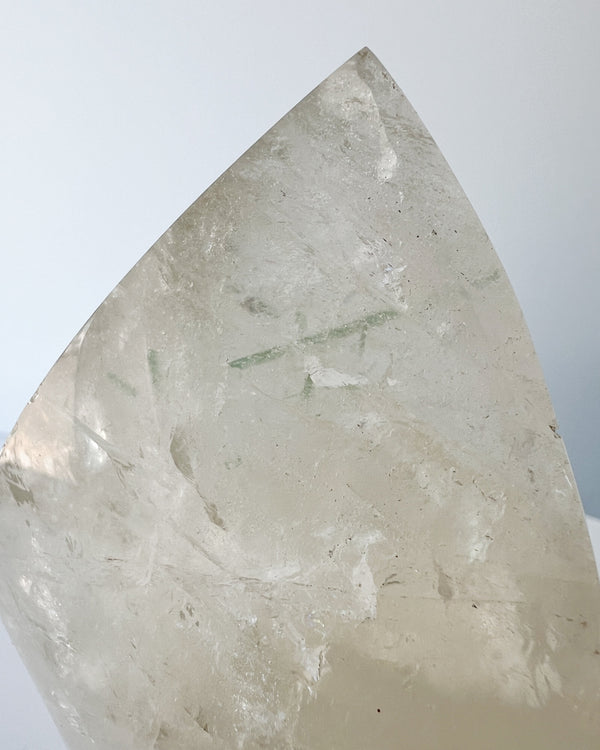 Quartz + Green Tourmaline Flame