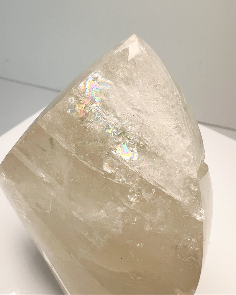 Quartz + Green Tourmaline Flame