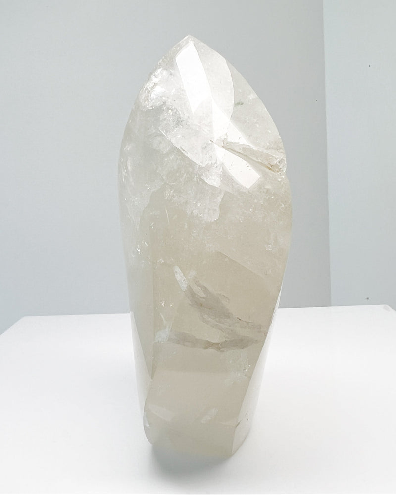 Quartz + Green Tourmaline Flame
