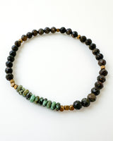 African Jasper + Boulder Opal Crystal Bracelet - Rooted