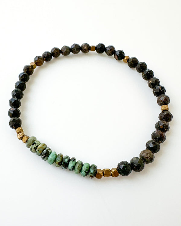 African Jasper + Boulder Opal Crystal Bracelet - Rooted