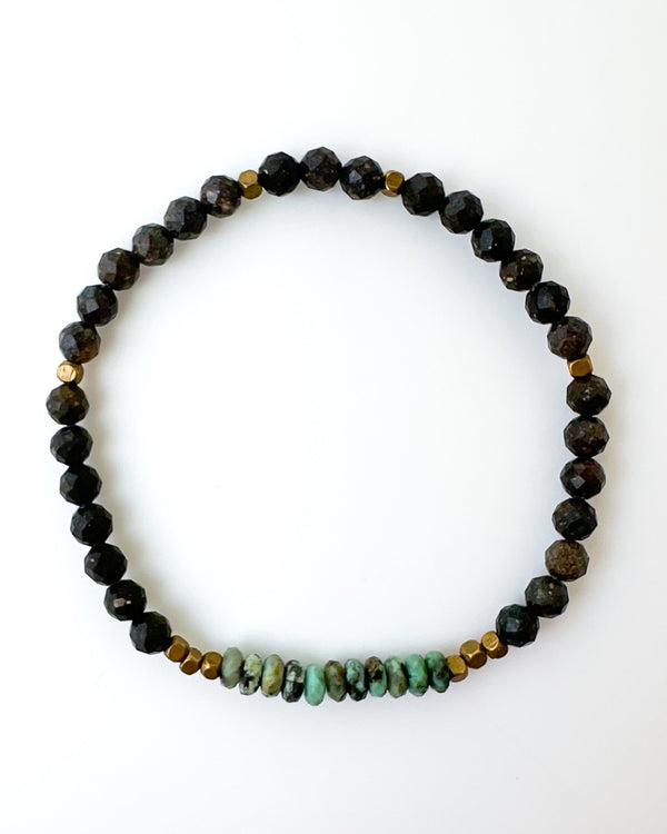 African Jasper + Boulder Opal Crystal Bracelet - Rooted