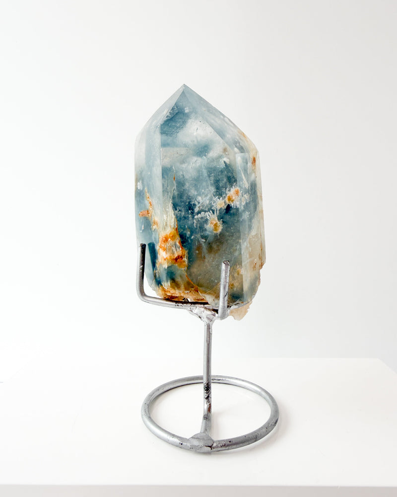 Blue Tourmaline in Quartz