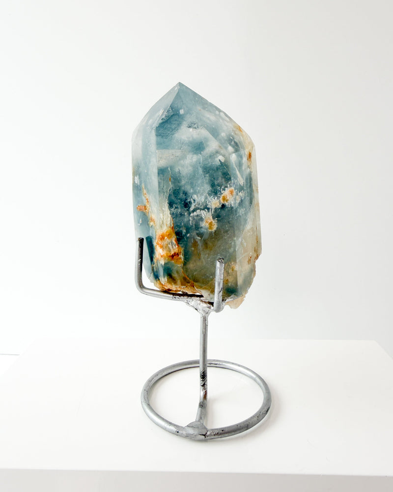 Blue Tourmaline in Quartz