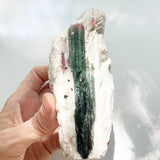 Green Tourmaline in Cleavelandite Specimen | High Vibe Crystals