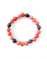 Lepidolite · Thulite · Red Botswana Agate Crystal Bracelet - Vivid Femme