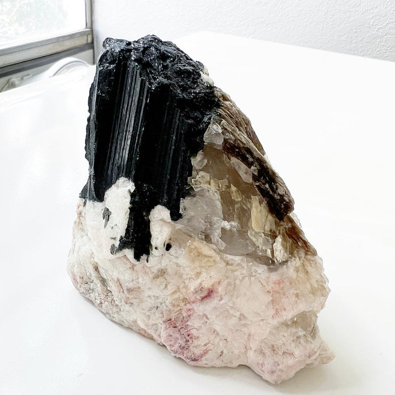 Black Tourmaline Mica Cleavelandite | High Vibe Crystals
