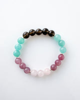 Smoky Quartz · Morganite · Dark Rose Quartz · Amazonite Crystal Bracelet - Self Love