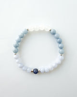 Tanzanite · Angelite · Ice Mountain Jade · Blue Lace Agate Crystal Bracelet - Serene Light