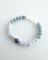 Tanzanite · Angelite · Ice Mountain Jade · Blue Lace Agate Crystal Bracelet - Serene Light