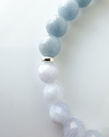 Tanzanite · Angelite · Ice Mountain Jade · Blue Lace Agate Crystal Bracelet - Serene Light