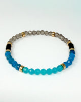 Amazonite · Apatite · Black Tourmaline · Smoky Quartz Crystal Bracelet - I Speak My Truth