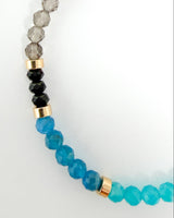 Amazonite · Apatite · Black Tourmaline · Smoky Quartz Crystal Bracelet - I Speak My Truth