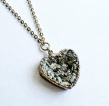 Pyrite Heart Crystal Necklace