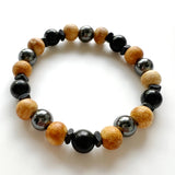 Palo Santo + Hematite + Shungite Crystal Bracelet - Bug Off