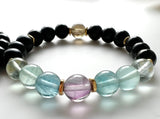 Shungite + Fluorite + Quartz Crystal Bracelet - EMF PROTECTION