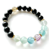 Shungite + Fluorite + Quartz Crystal Bracelet - EMF PROTECTION