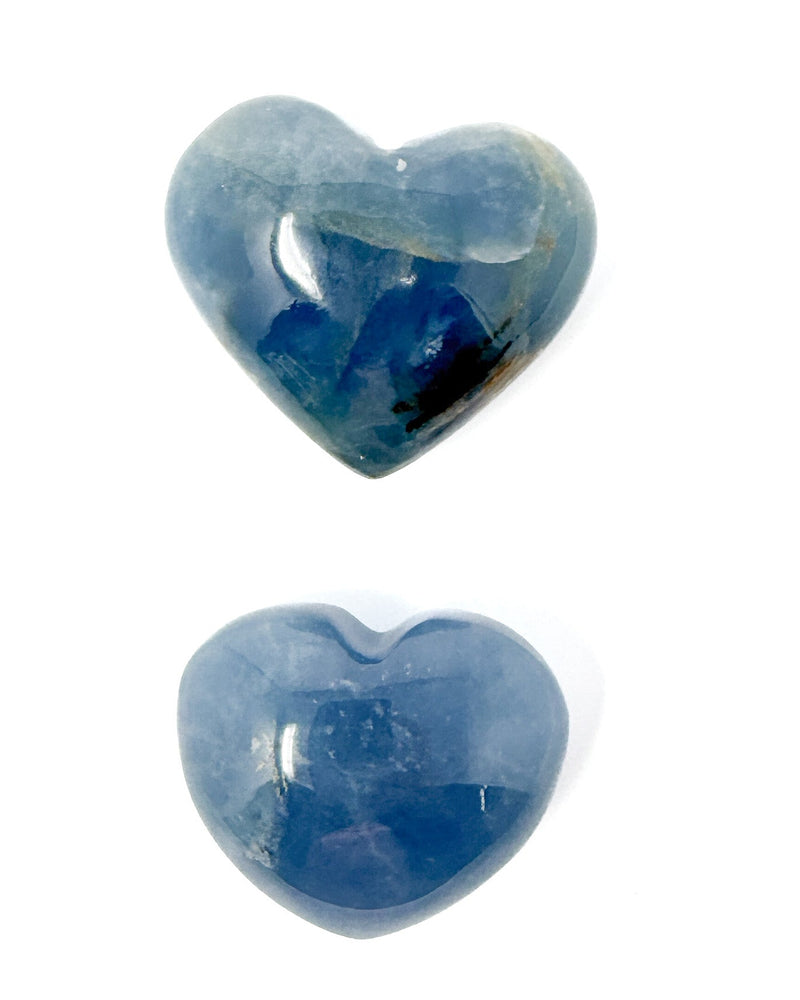Aquatine Blue Calcite Heart