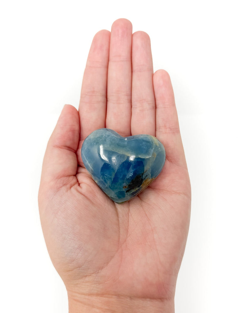 Aquatine Blue Calcite Heart