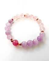 Ruby · Kunzite · Morganite Crystal Bracelet - Purest Love