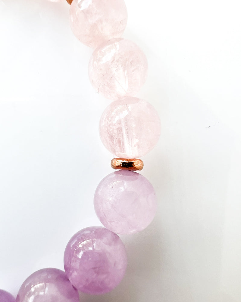 Ruby · Kunzite · Morganite Crystal Bracelet - Purest Love