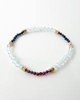 Blue Sapphire · Ruby · Aquamarine Crystal Bracelet - Ethera