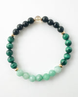 Emerald · Malachite · Burma Jade · Citrine Crystal Bracelet - Money Magnet
