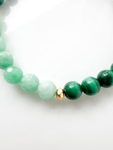 Emerald · Malachite · Burma Jade · Citrine Crystal Bracelet - Money Magnet