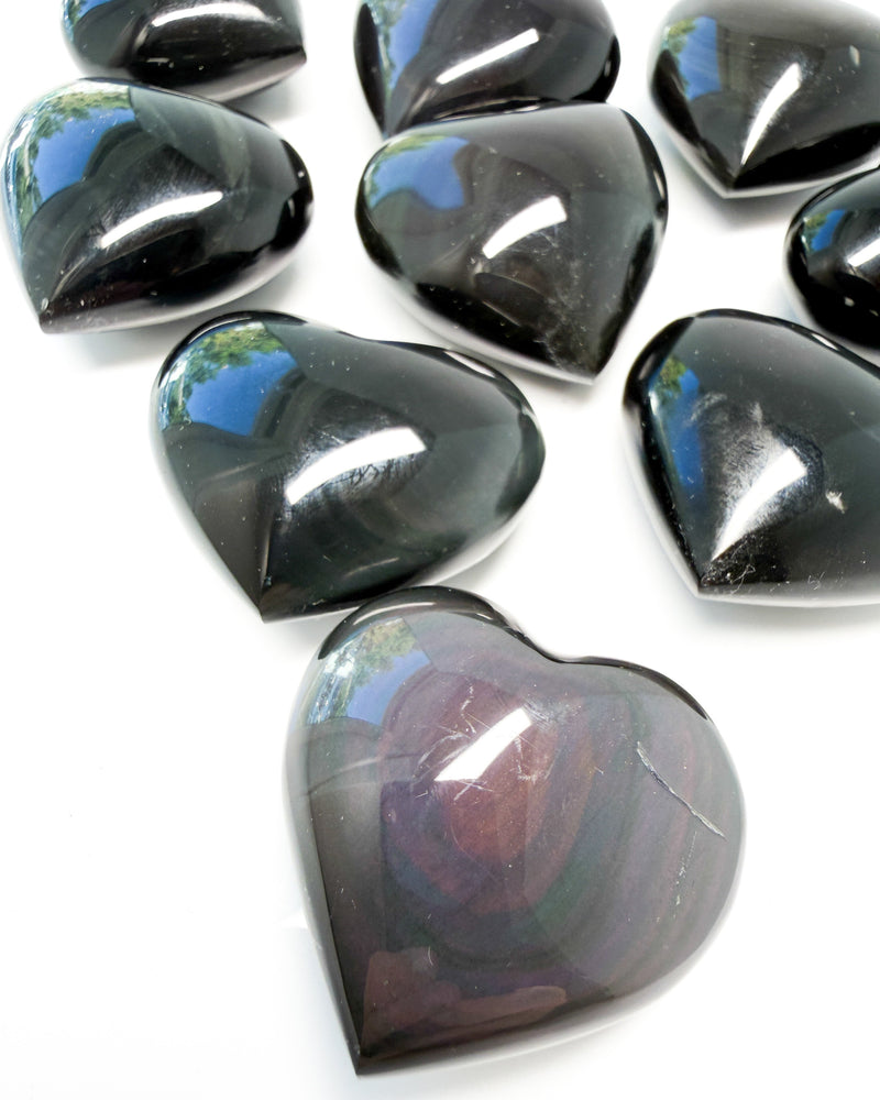 Rainbow Obsidian Heart