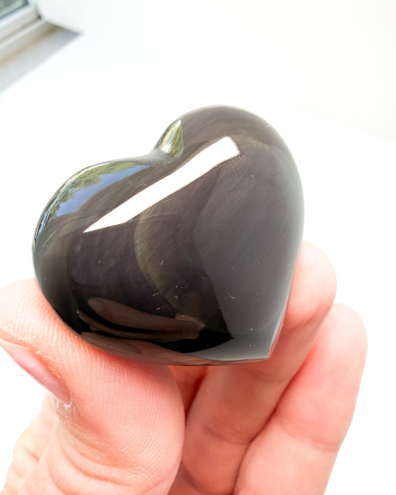 Rainbow Obsidian Heart
