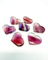 Magenta Pink Fluorite Heart
