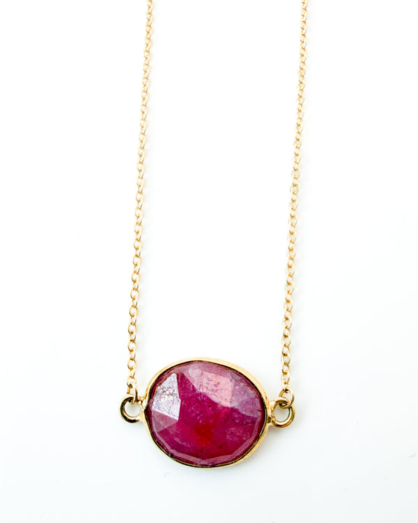 Pink Sapphire Necklace