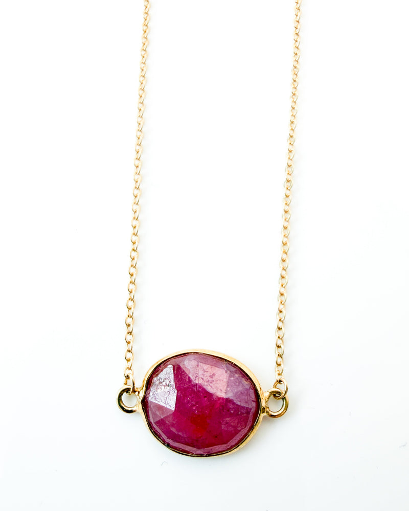 Pink Sapphire Necklace