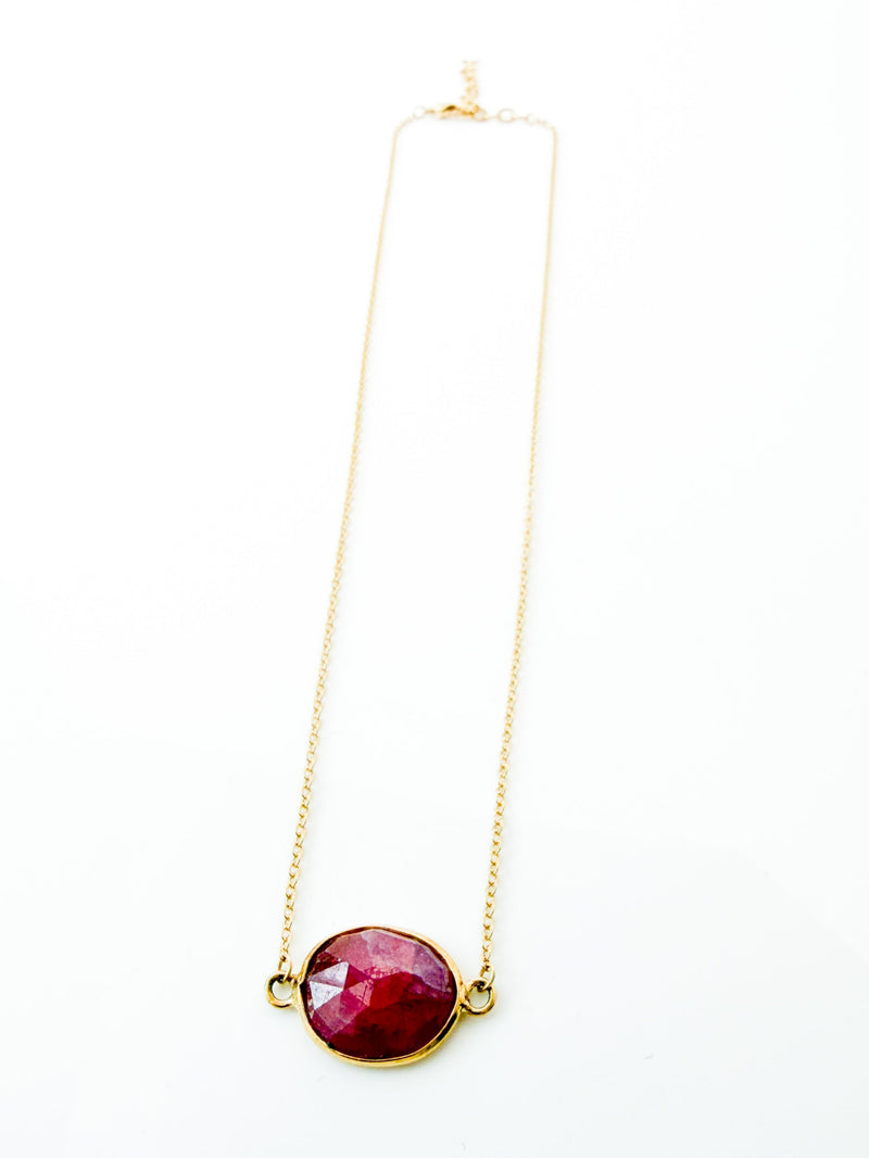 Pink Sapphire Necklace