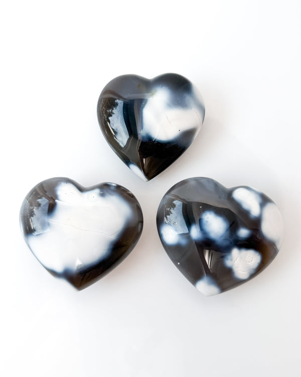 Orca Agate Heart