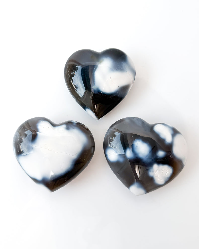 Orca Agate Heart