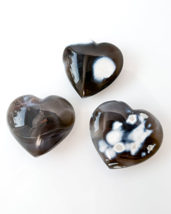 Orca Agate Heart