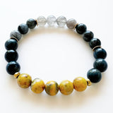 Bumblebee Jasper · Tiger Eye · Quartz Crystal Bracelet - Manifest It