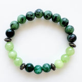 Green Fuchsite · Calcite · Zoisite Crystal Bracelet - Art of Receiving