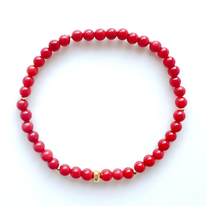 Red Coral Crystal Bracelet - Vitality