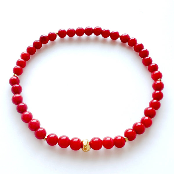 Red Coral Crystal Bracelet - Vitality