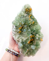 RARE Green Fluorite + Gem Grade Gold Barite