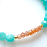 Amazonite · Sunstone  Crystal Bracelet - True Courage