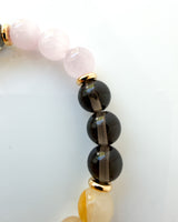 Morganite · Kunzite · Golden Healer · Apache Tear Crystal Bracelet - Let It Go