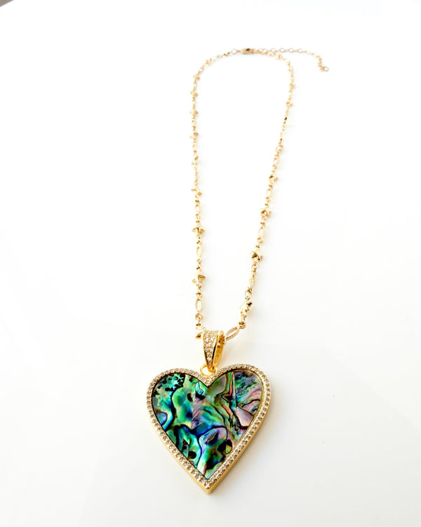 Abalone Heart Necklace