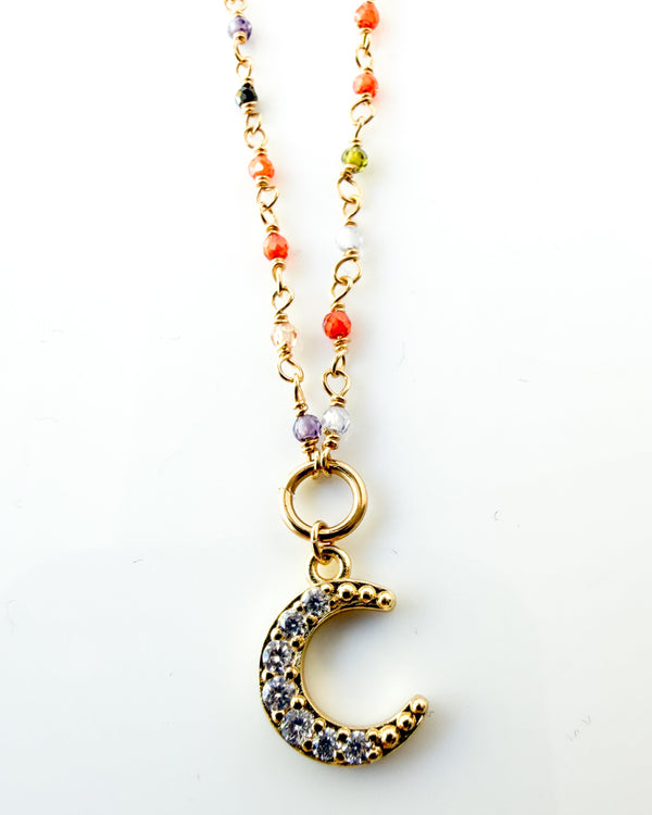 Crescent Moon Necklace A