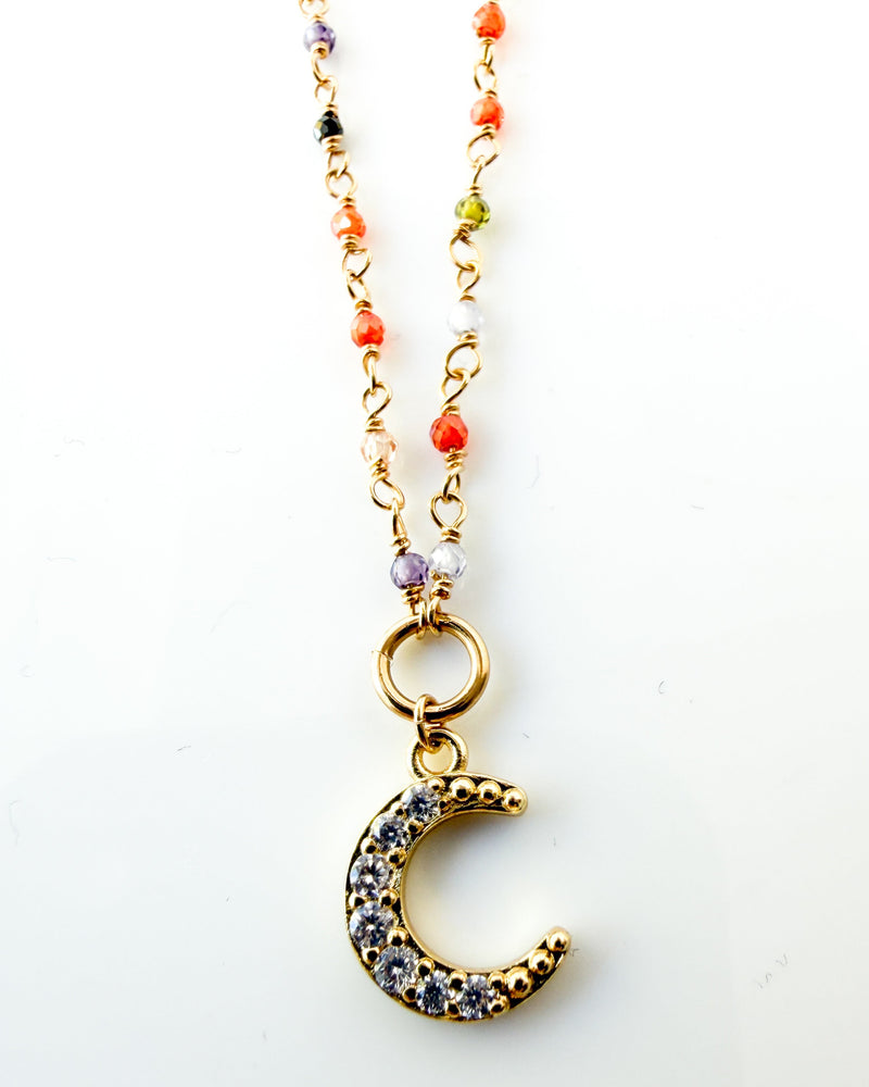 Crescent Moon Necklace A