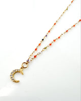 Crescent Moon Necklace A
